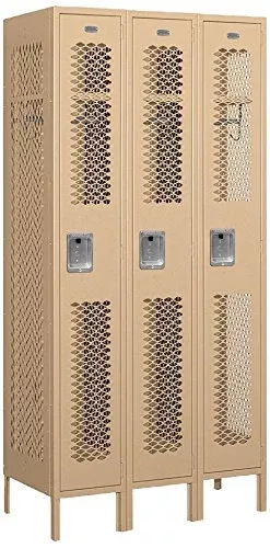 Salsbury Industries Assembled Standard Gear Metal Locker with Ventilated Door, 6-Feet High by 24-Inch Deep, Blue