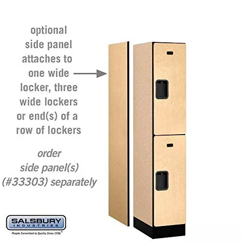 Salsbury Industries Double Tier Designer Wood Locker, Maple, 5' 1" x 18"