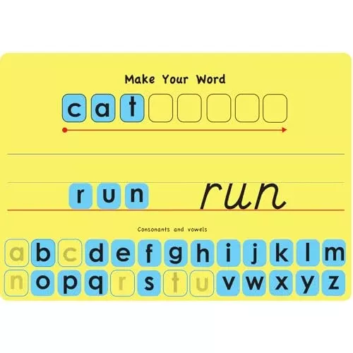 Smart Poly Touch-Stik Phonics Tiles & Mat, Make Your Word Set, 104 Tiles
