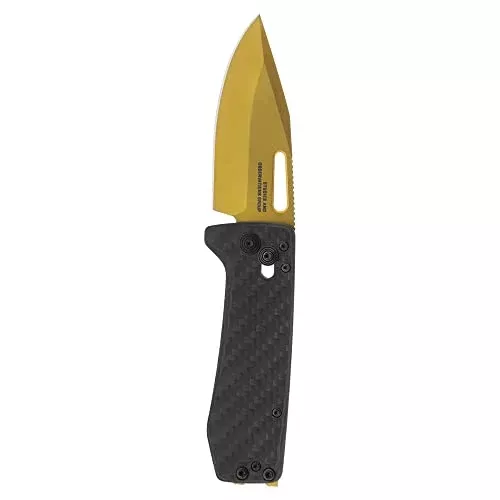 SOG One-Zero XR Easy-Opening Daily Carry Folding Knife with Aircraft-Grade Aluminum Handle | CRYO CPM S35VN Steel Blade, Smoke Gray/Chrome