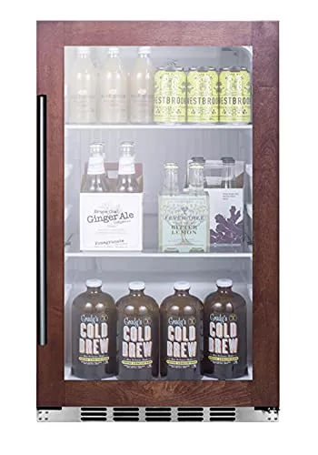 Summit 19” Beverage Center, 3.13 cu.ft. Capacity, Shallow Depth, Outdoor Refrigerator, Stainless Steel, Glass Door- SPR489OSCSS