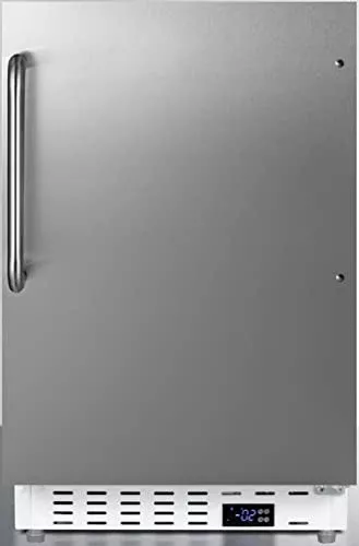 Summit Appliance ALFZ36CSS Built-in Undercounter ADA Compliant Residential All-Freezer with Stainless Steel Cabinet, Towel Bar Handle, Door Storage, Adjustable Thermostat and Manual Defrost