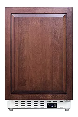 Summit Appliance ALFZ36LMCTBC 20" Wide Built-in MOMCUBE Residential All-freezer in White with Copper Towel Bar Handle, Keyed Lock, Door Storage, Digital Controls, and Manual Defrost Operation