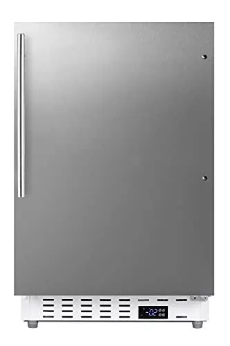 Summit Appliance ALFZ36SSHV 20" Wide Built-In All-Freezer, ADA Compliant, ADjustable Thermostat, Built-In Capable, Temperature Alarms, 3" Thick Door, 2.68 cu.ft Capacity, Manual Defrost