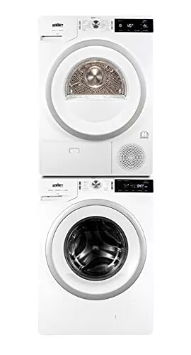 Summit Appliance SLS24W4P WasherHeat Pump Dryer Combination, Combines SLW241W Wash & SLD242W Heat Pump Dryer, White