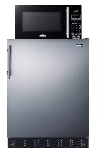 Summit MRF6BK2SSA Microwave & Refrigerator Combination with Allocator