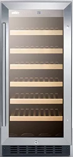 Summit SWC1535BCSS 15 Wine Cooler with 33 Bottle Capacity in Stainless Steel