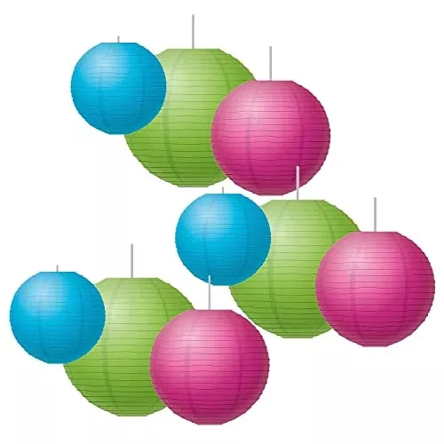 Teacher Created Resources Brights Paper Lanterns, 3 Per Pack, 3 Packs (TCR77229-3)