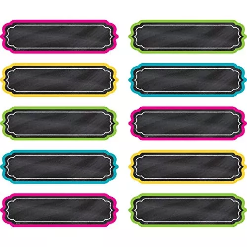 Teacher Created Resources Chalkboard Brights Labels (TCR20871)