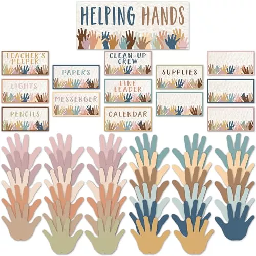 Teacher Created Resources Everyone is Welcome Helping Hands Mini Bulletin Board Classroom Decor (TCR7122)