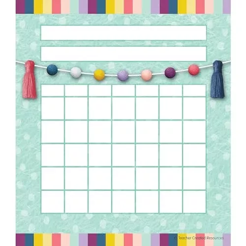 Teacher Created Resources Incentive Charts, 5-1/4" x 6", Oh Happy Day, Pack Of 36 Charts