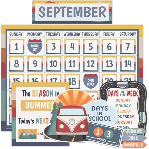 Teacher Created Resources Moving Mountains Road Trip Calendar Bulletin Board (TCR9221)