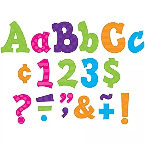 Teacher Created Resources Multi Bright Sassy Solids 5" Letters, 238 Characters Per Pack, 3 Packs