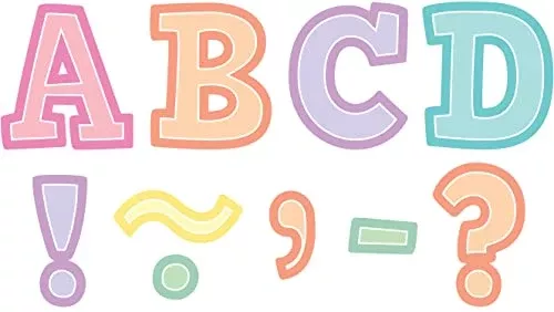 Teacher Created Resources Pastel Pop Bold Block 3" Magnetic Letters