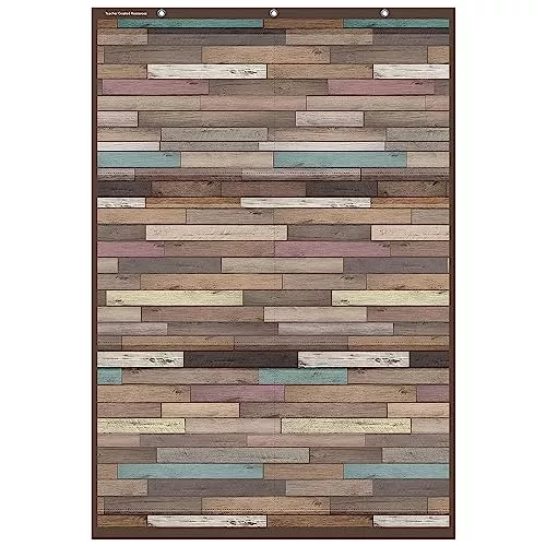 Teacher Created Resources Reclaimed Wood Large 6 Pocket Chart (26" x 38") (TCR20326)