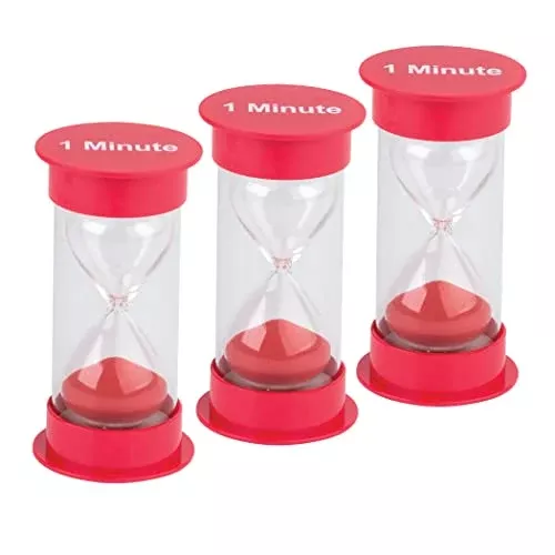 Teacher Created Resources Sand Timer, Medium, 1 Minute, Pack of 3