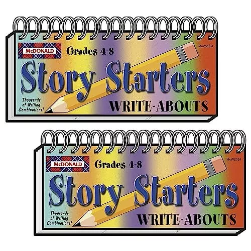 Teacher Created Resources Story Starters Write-Abouts by McDonald Publishing, Paperback, Grade 4-8, 2/Bundle (MC-W2024-2)