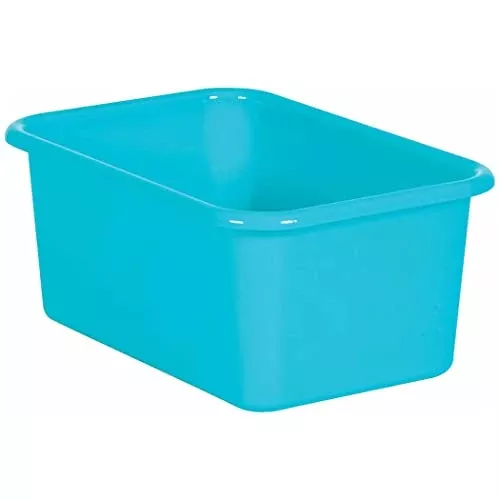 Teacher Created Resources Teal Small Plastic Storage Bin