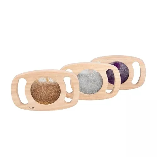 TickiT Wooden 4-Way Mirror - Explore Reflection, Symmetry and Patterns - for All Ages - Add Reflection to Any Sensory Activity Station