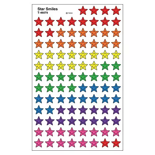 Trend Star Smiles superShapes Stickers, Classroom Incentives, 800 Count