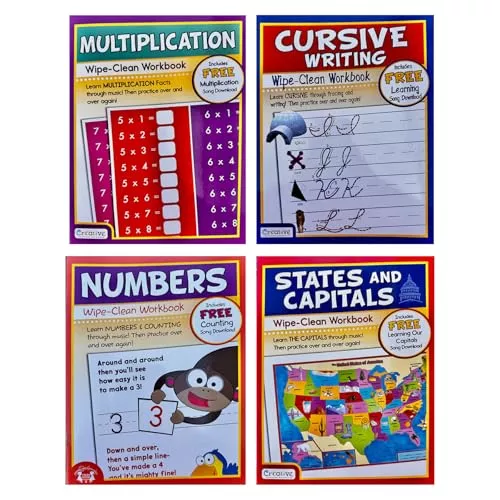 Twin Sisters Productions Wipe-Clean Workbook Set 1, 4 Books