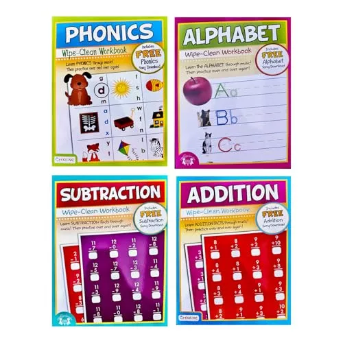 Twin Sisters Productions Wipe-Clean Workbook Set 2, 4 Books