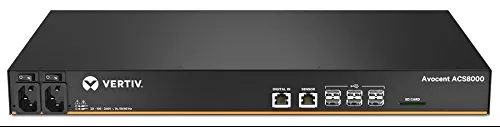 Vertiv Avocent ACS8000 Serial Console, 48 Port Serial Console Server, Remote Data Center and Out of Band Management, USB Connectivity and Port Sensor, Dual AC Power (ACS8048DAC-400), Black