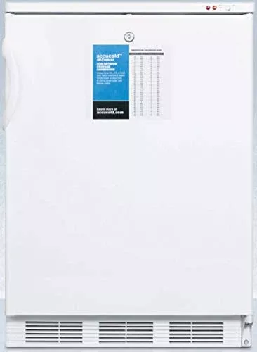 VT65MLSSHHADA 24" Medically Approved ADA Compliant Upright Freezer with 3.5 cu. ft. Capacity White Cabinet Factory Installed Lock and Three Removable Storage Baskets in Stainless Steel