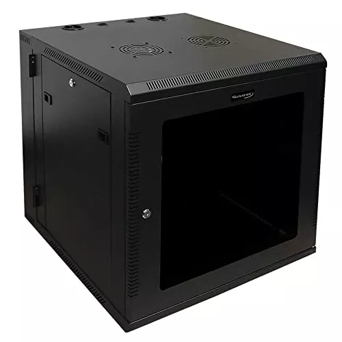 Wavenet 3007-N 24 in. 12U Server Wall Mount Cabinet Black