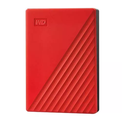 WD 4TB My Passport, Portable External Hard Drive, Red, backup software with defense against ransomware, and password protection, USB 3.1/USB 3.0 compatible - WDBPKJ0040BRD-WESN