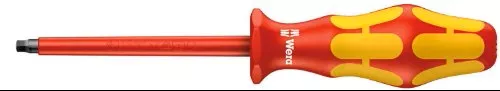 Wera 05004784001 Kraftform Plus VDE 168i Square Socket Insulated Screwdriver, #2 Head, 8" Blade Length
