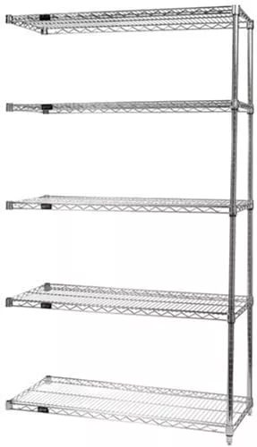 WIRE 5 SHELF ADD-ON KIT CHROME 63in