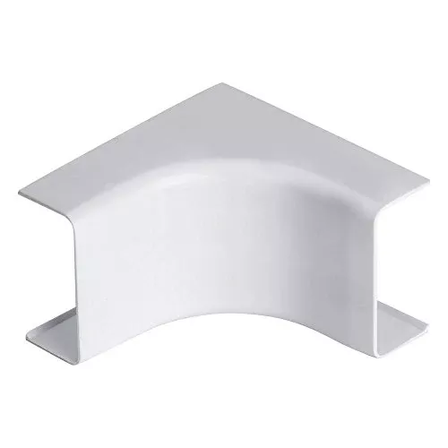 Wire Trak Inside Corner for Raceway PVC White, 1 1/2" W x 3/4" H