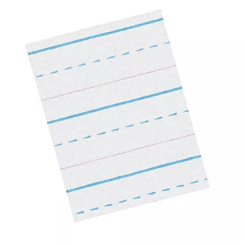 Zaner-Bloser™ Sulphite Handwriting Paper, Dotted Midline, Grade 2, 1/2" x 1/4" x 1/4" Ruled Long, 10-1/2" x 8", 500 Sheets Per Pack, 2 Packs